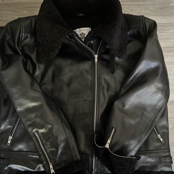 Lexther Jackets & Blazers - New Leather Jacket w/Faux Sherpa Lining